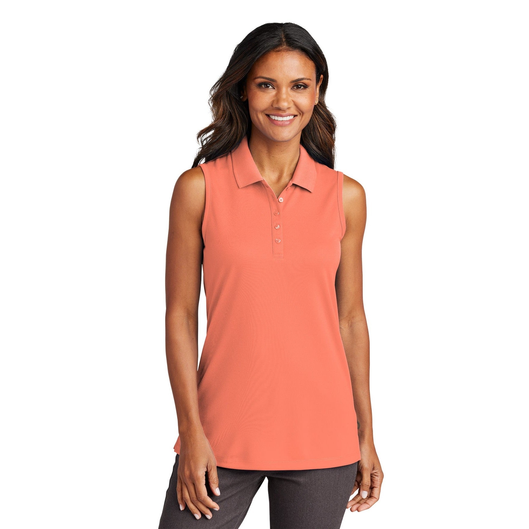 Port Authority-Port Authority® Women's Dry Zone® UV Micro-Mesh Sleeveless Polo LK110SV-MedTech-2